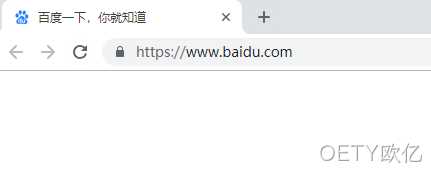 谷歌浏览器展示百度官网