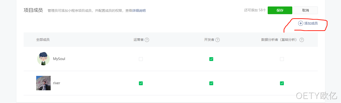 项目成员