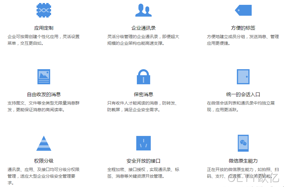 微信企业号功能