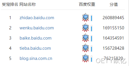 受宠网站排名