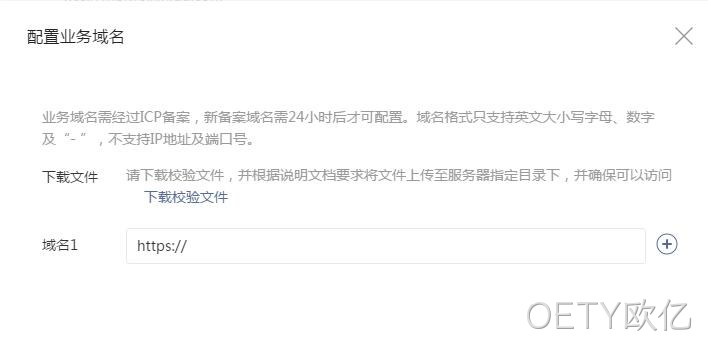 配置业务域名要求